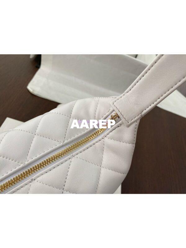 Replica Chanel Small Lambskin Hobo Bag AS1745 White 6