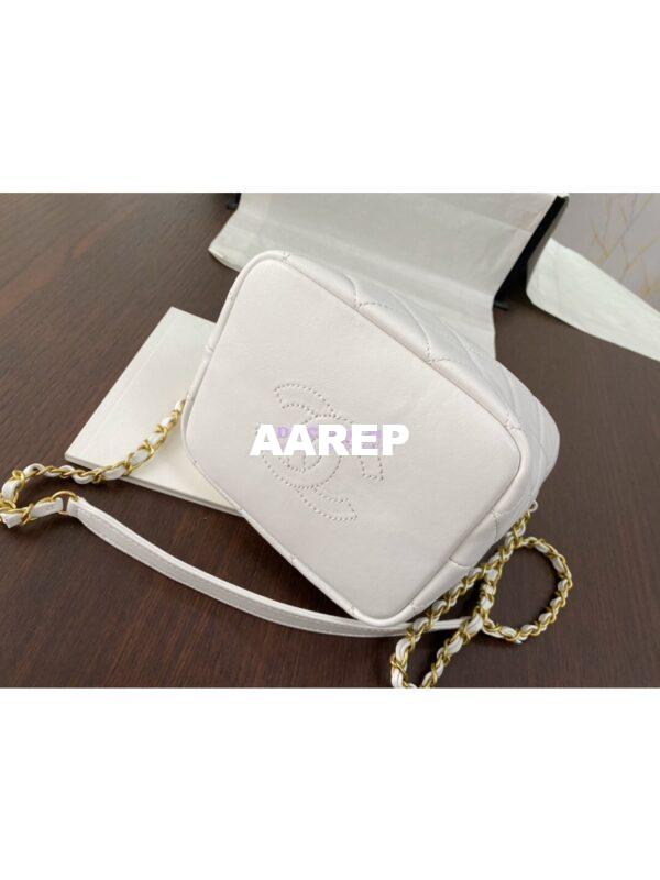 Replica Chanel Small Lambskin Hobo Bag AS1745 White 7
