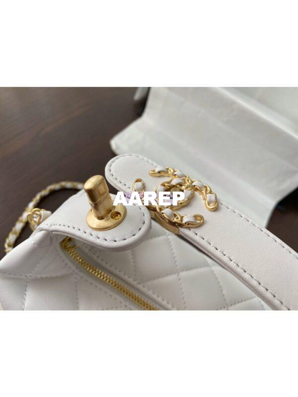 Replica Chanel Small Lambskin Hobo Bag AS1745 White 11