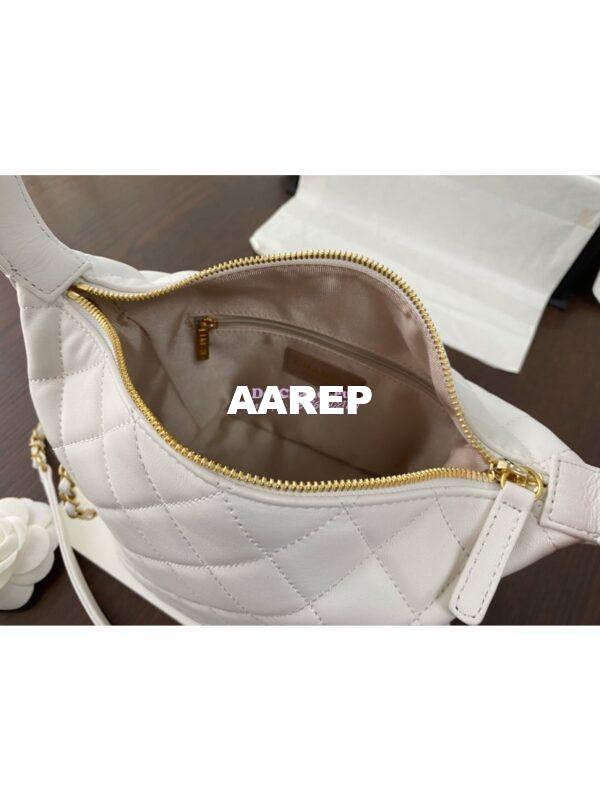 Replica Chanel Small Lambskin Hobo Bag AS1745 White 12