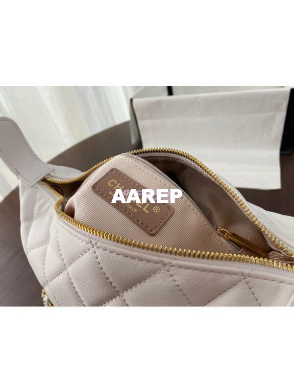Replica Chanel Small Lambskin Hobo Bag AS1745 White 13