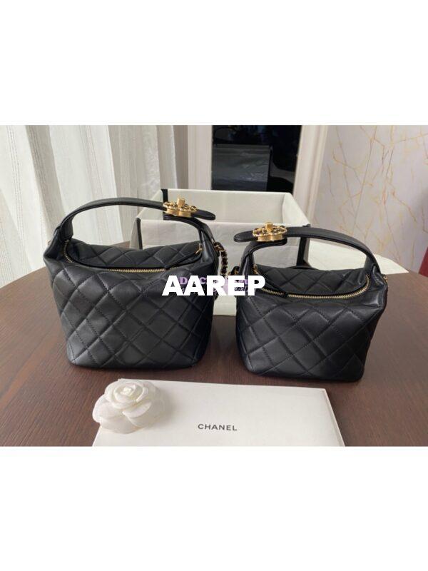 Replica Chanel Small Lambskin Hobo Bag AS1745 Black