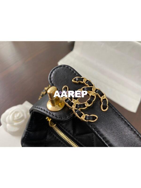 Replica Chanel Small Lambskin Hobo Bag AS1745 Black 6