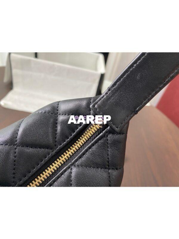 Replica Chanel Small Lambskin Hobo Bag AS1745 Black 14