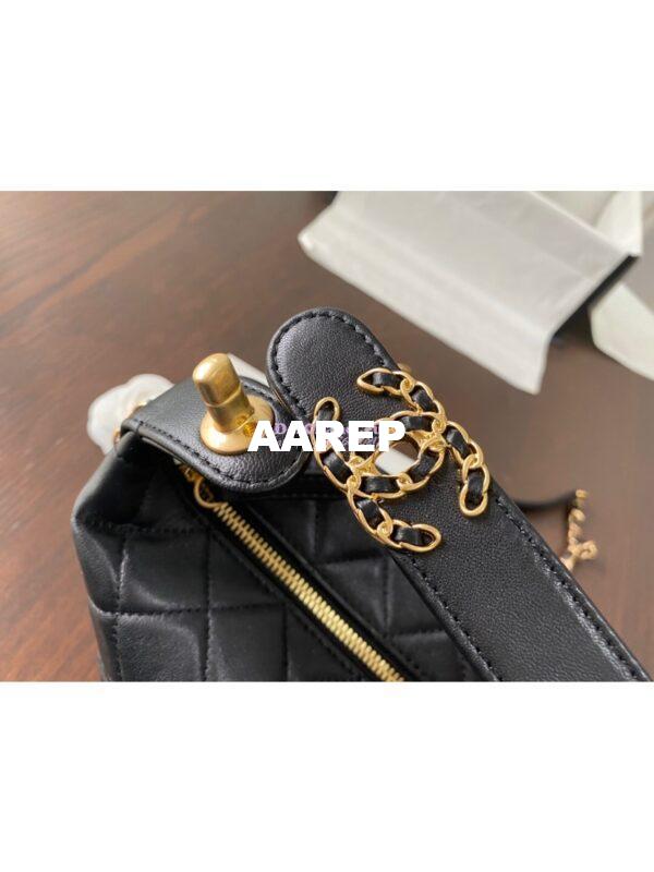 Replica Chanel Small Lambskin Hobo Bag AS1745 Black 15