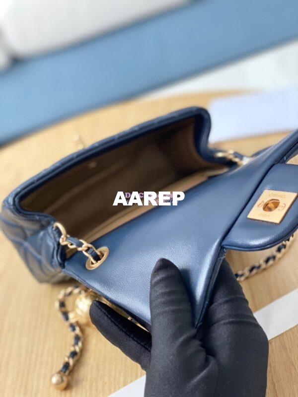 Replica Chanel Lambskin Flap Bag AS1786 Navy 7