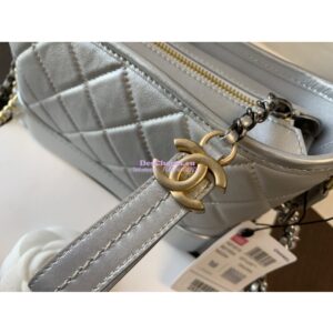 Replica Chanel Gabrielle Hobo Bag Metallic Silver A91810 2