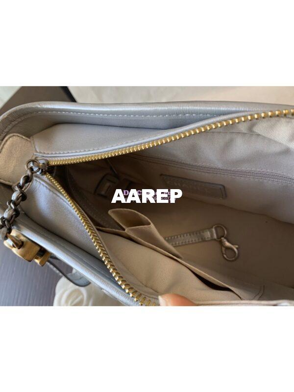 Replica Chanel Gabrielle Hobo Bag Metallic Silver A91810 8