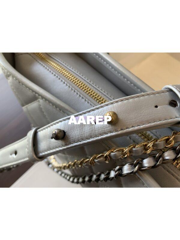 Replica Chanel Gabrielle Hobo Bag Metallic Silver A91810 14