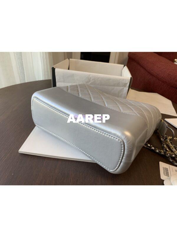 Replica Chanel Gabrielle Hobo Bag Metallic Silver A91810 16