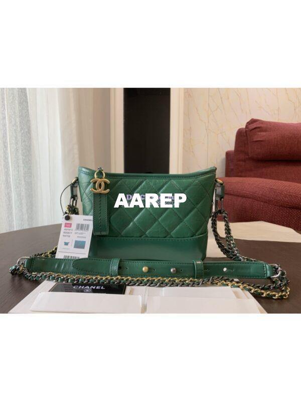 Replica Chanel Gabrielle Hobo Bag Green A91810