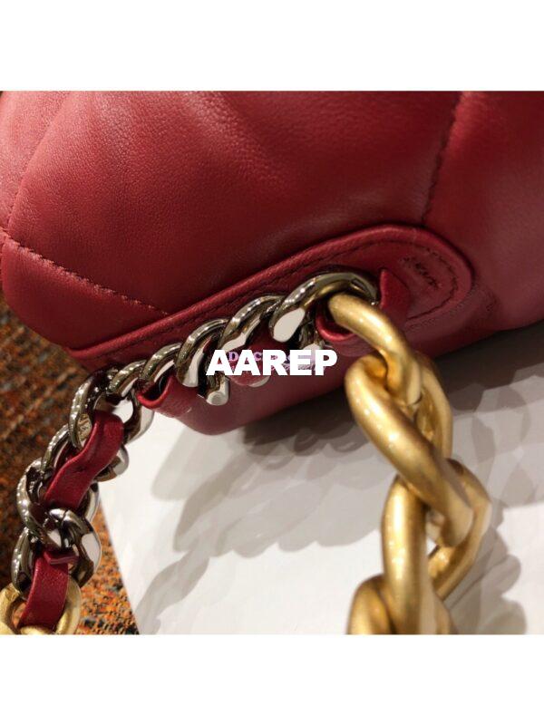 Replica Chanel 19 Maxi Flap Bag AS1162 Lambskin Red 5