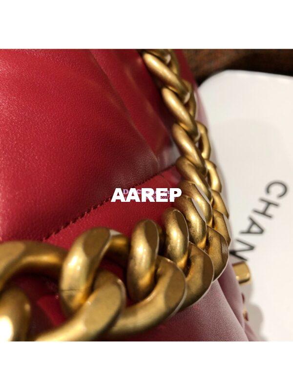 Replica Chanel 19 Maxi Flap Bag AS1162 Lambskin Red 8