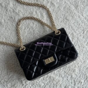 Replica Chanel Reissue 2.55 Small Flap Bag in Aged Calfskin in Black