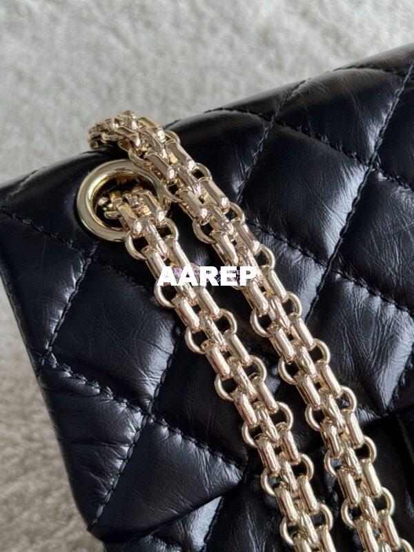 Replica Chanel Reissue 2.55 Small Flap Bag in Aged Calfskin in Black 3