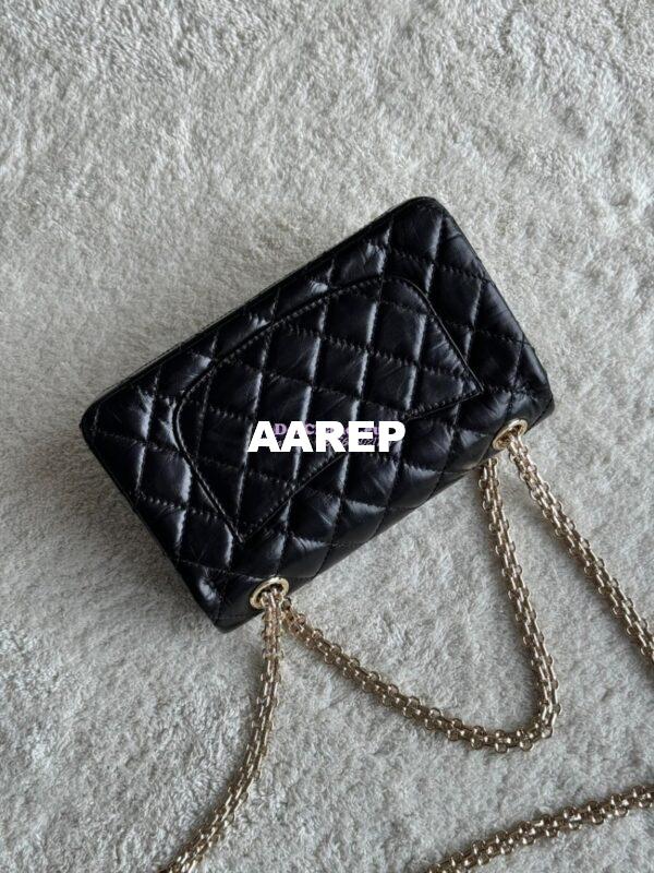 Replica Chanel Reissue 2.55 Small Flap Bag in Aged Calfskin in Black 5