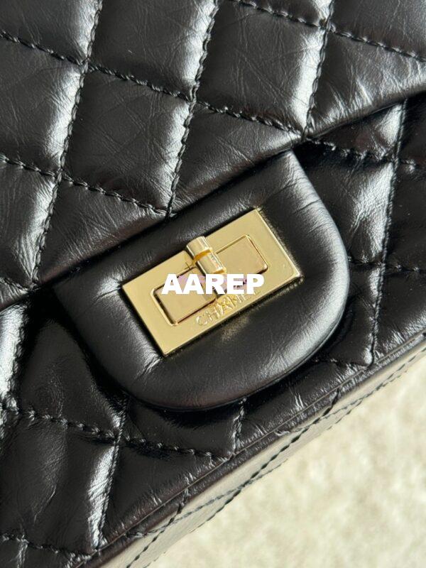 Replica Chanel Reissue 2.55 Small Flap Bag in Aged Calfskin in Black 6