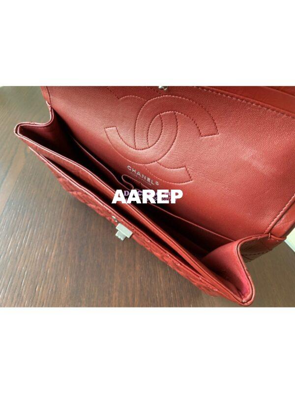 Replica Chanel Reissue 2.55 Classic Flap Bag in Aged Calfskin Claret Red 6