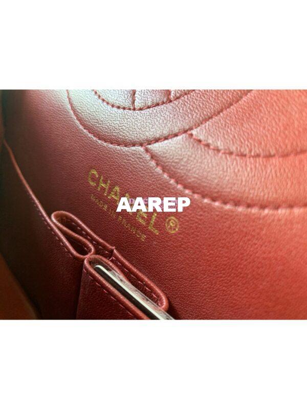 Replica Chanel Reissue 2.55 Classic Flap Bag in Aged Calfskin Claret Red 20