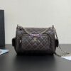 Replica Chanel 24P Medium Camera Case Shiny Crumpled Lambskin AS5156 Dark Beige