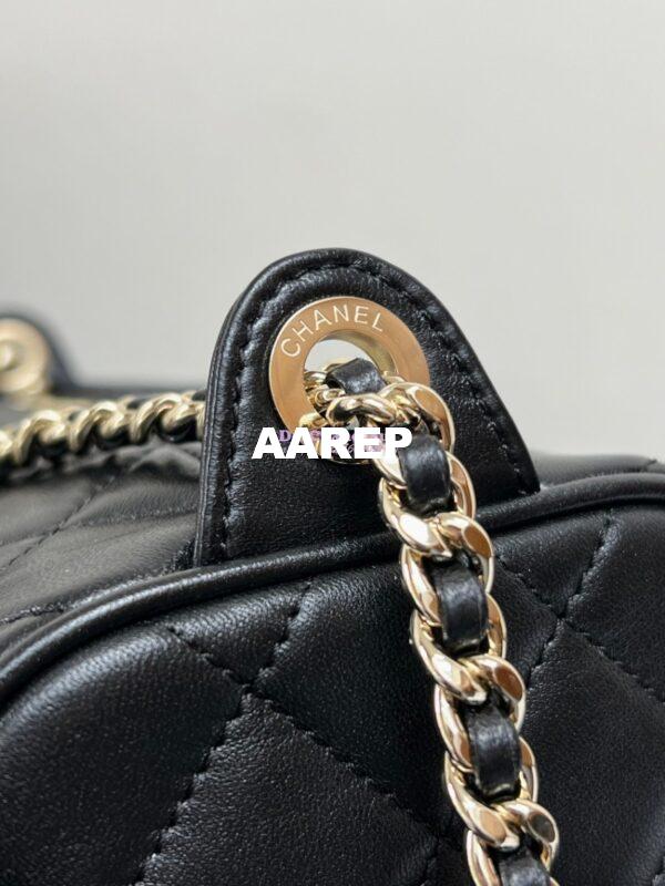 Replica Chanel 24P Medium Camera Case Shiny Crumpled Lambskin AS5156 Black 5
