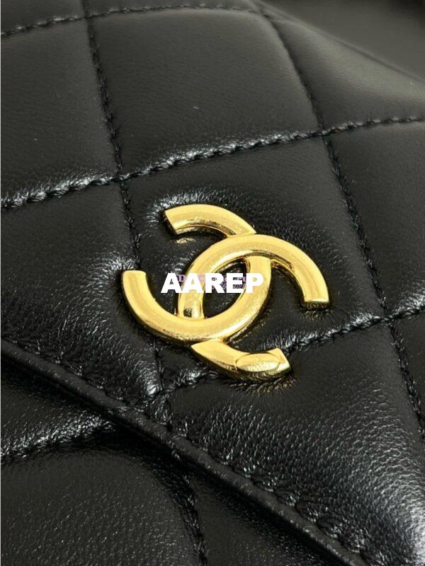 Replica Chanel 24K Mini Camera Case in Shiny Lambskin AS5190 Black 5