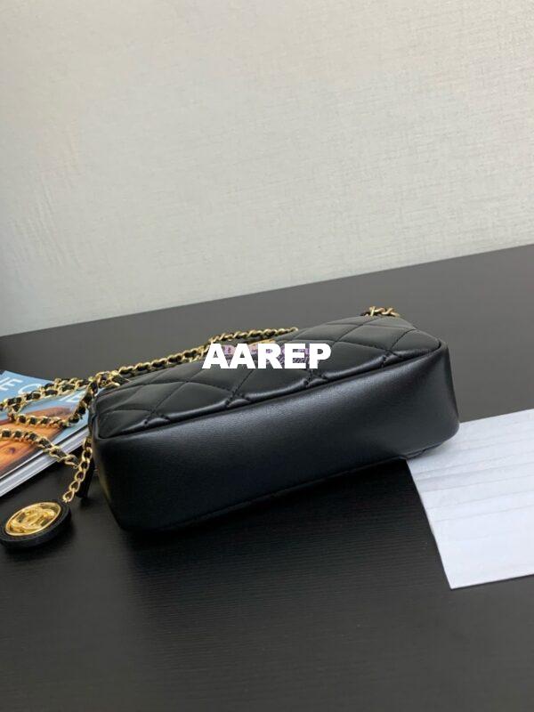 Replica Chanel 24K Mini Camera Case in Shiny Lambskin AS5190 Black 6