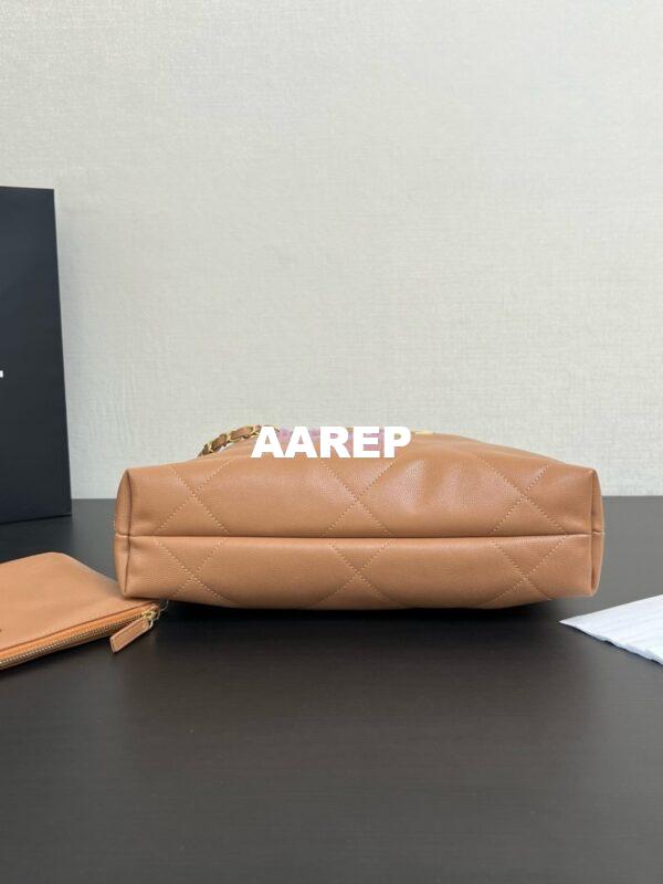 Replica Chanel 22 Handbag Shiny Grained Calfskin and Enamel Metal AS3260 AS3261 Camel 20