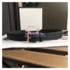 Replica Gucci Wide leather belt with Double G 453265 2