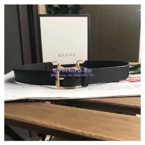 Replica Gucci Leather belt with Horsebit 488939