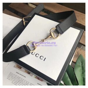 Replica Gucci Leather belt with Horsebit 488939 2