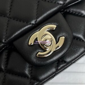 Replica Chanel NEW FW24 Mini Flap Bag in Lambskin AS5219 Black 2