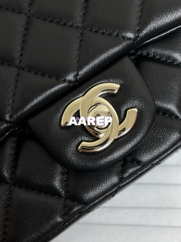 Replica Chanel NEW FW24 Mini Flap Bag in Lambskin AS5219 Black 4