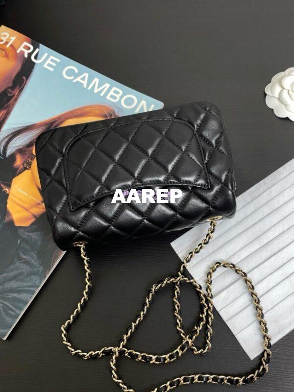 Replica Chanel NEW FW24 Mini Flap Bag in Lambskin AS5219 Black 5