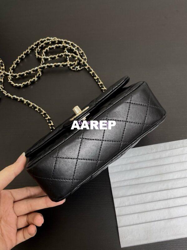 Replica Chanel NEW FW24 Mini Flap Bag in Lambskin AS5219 Black 6