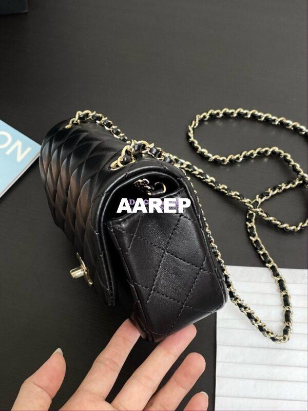 Replica Chanel NEW FW24 Mini Flap Bag in Lambskin AS5219 Black 9