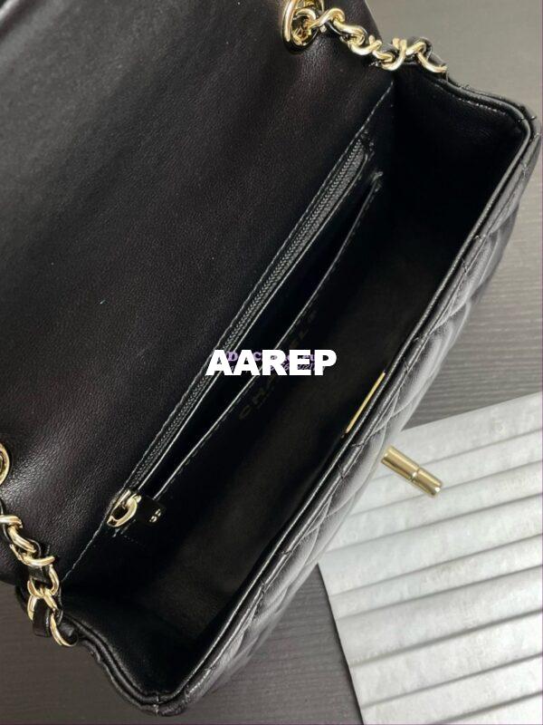 Replica Chanel NEW FW24 Mini Flap Bag in Lambskin AS5219 Black 11
