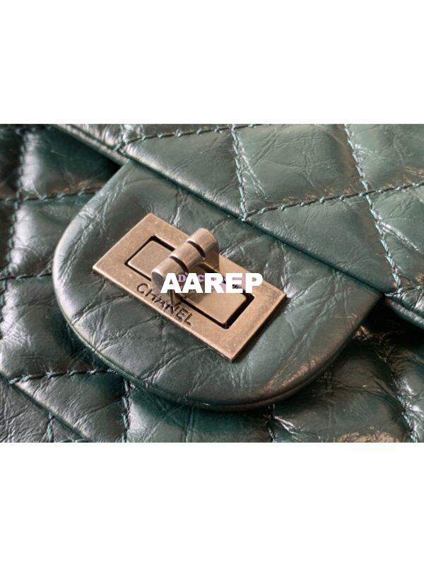 Replica Chanel Reissue 2.55 Classic Flap Bag in Aged Calfskin Green 6