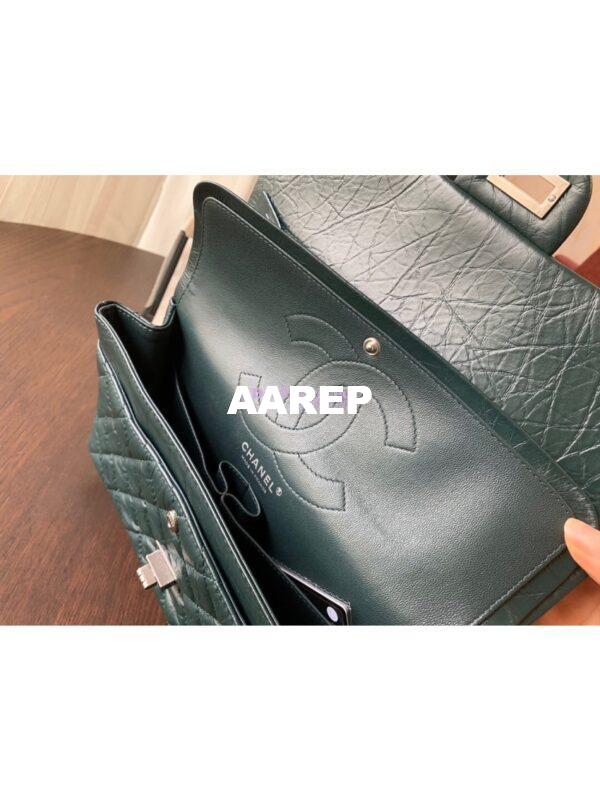 Replica Chanel Reissue 2.55 Classic Flap Bag in Aged Calfskin Green 8