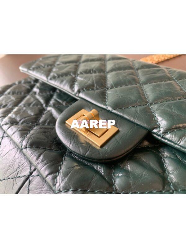 Replica Chanel Reissue 2.55 Classic Flap Bag in Aged Calfskin Green 11