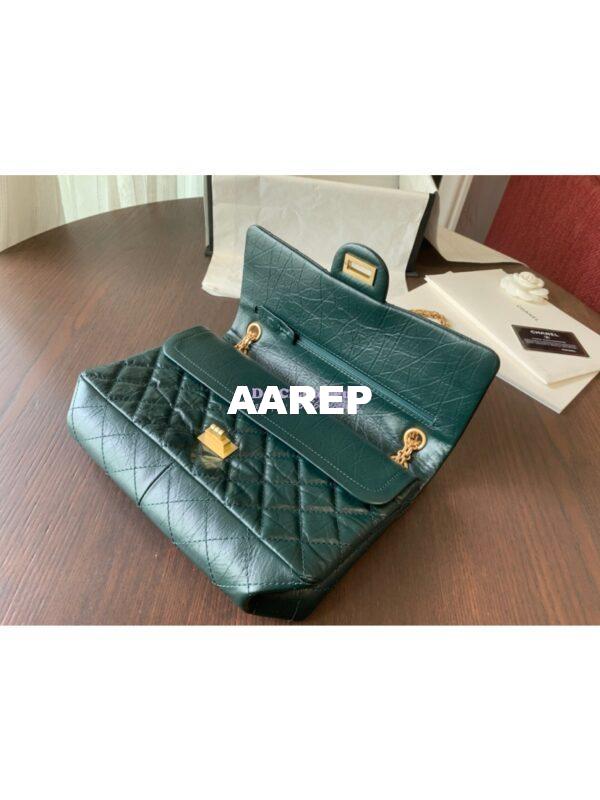 Replica Chanel Reissue 2.55 Classic Flap Bag in Aged Calfskin Green 13