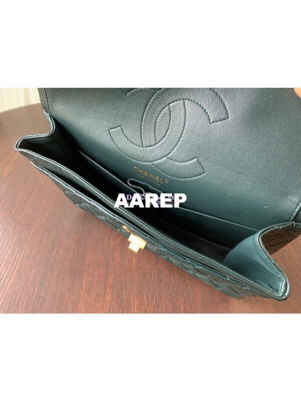 Replica Chanel Reissue 2.55 Classic Flap Bag in Aged Calfskin Green 15