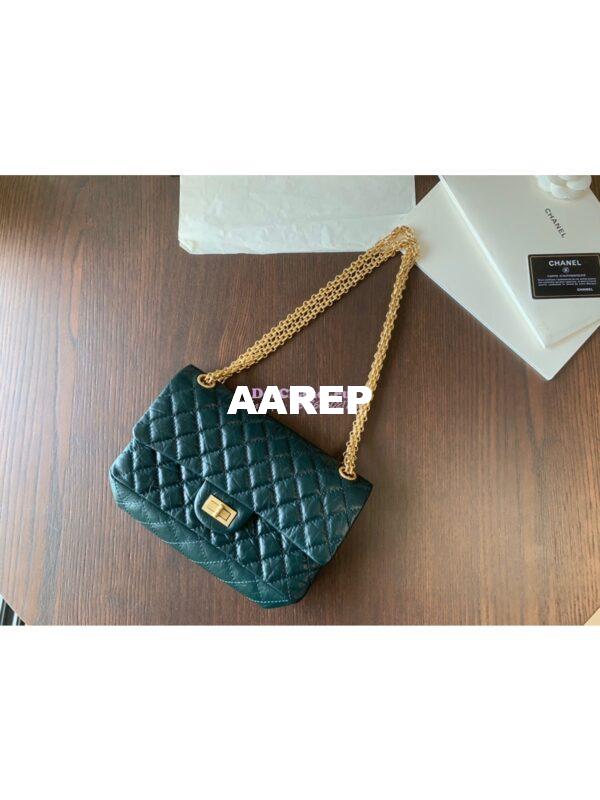 Replica Chanel Reissue 2.55 Classic Flap Bag in Aged Calfskin Green 21