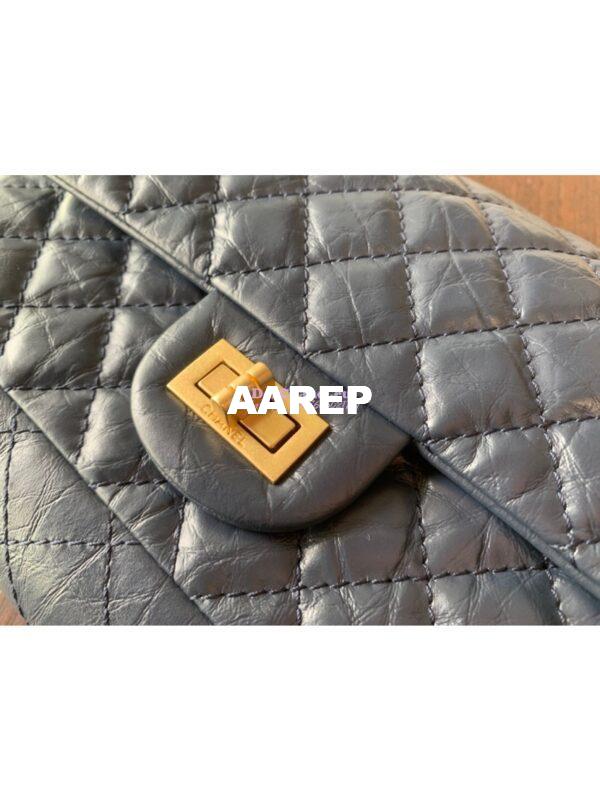 Replica Chanel Reissue 2.55 Classic Flap Bag in Aged Calfskin Blue 9