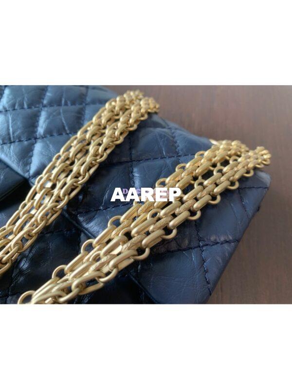Replica Chanel Reissue 2.55 Classic Flap Bag in Aged Calfskin Blue 10
