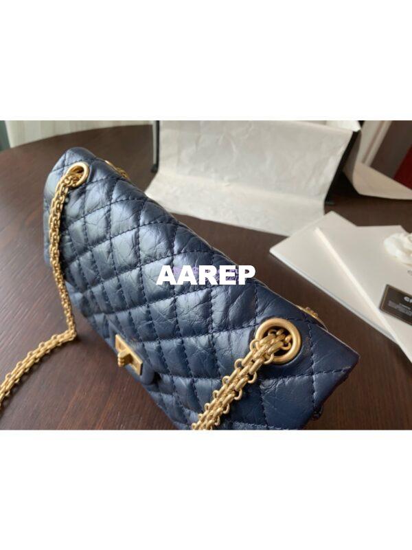 Replica Chanel Reissue 2.55 Classic Flap Bag in Aged Calfskin Blue 11