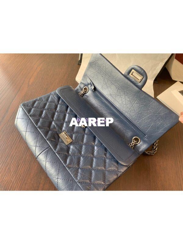 Replica Chanel Reissue 2.55 Classic Flap Bag in Aged Calfskin Blue 22
