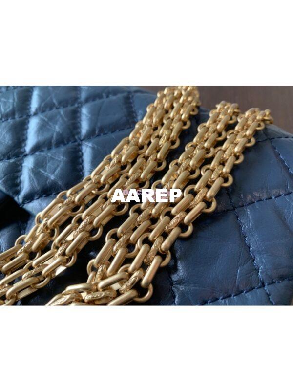 Replica Chanel Reissue 2.55 Classic Flap Bag in Aged Calfskin Blue 28