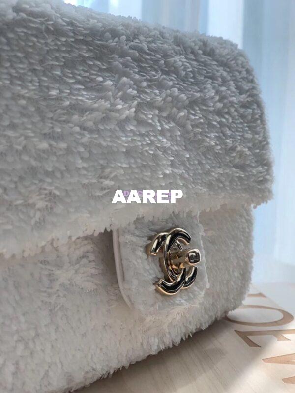 Replica Chanel Sequins White Flap Bag AS1126 3
