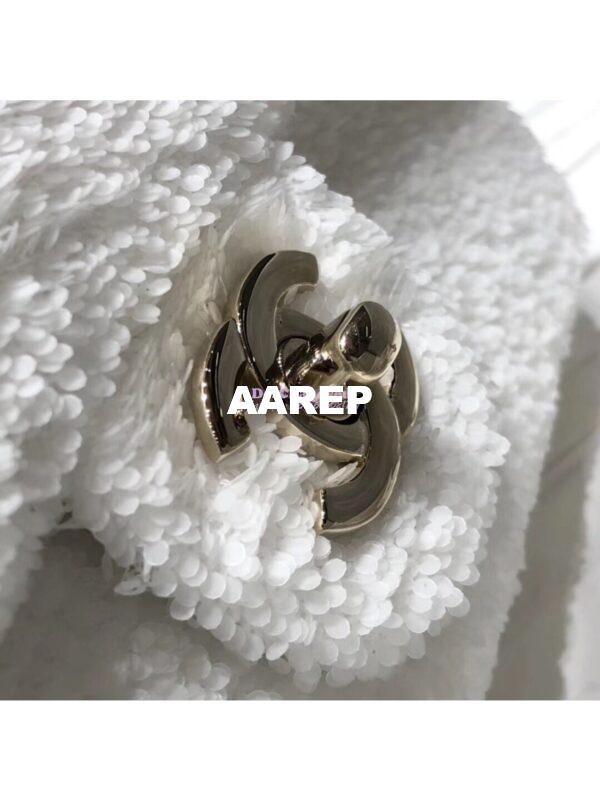 Replica Chanel Sequins White Flap Bag AS1126 5